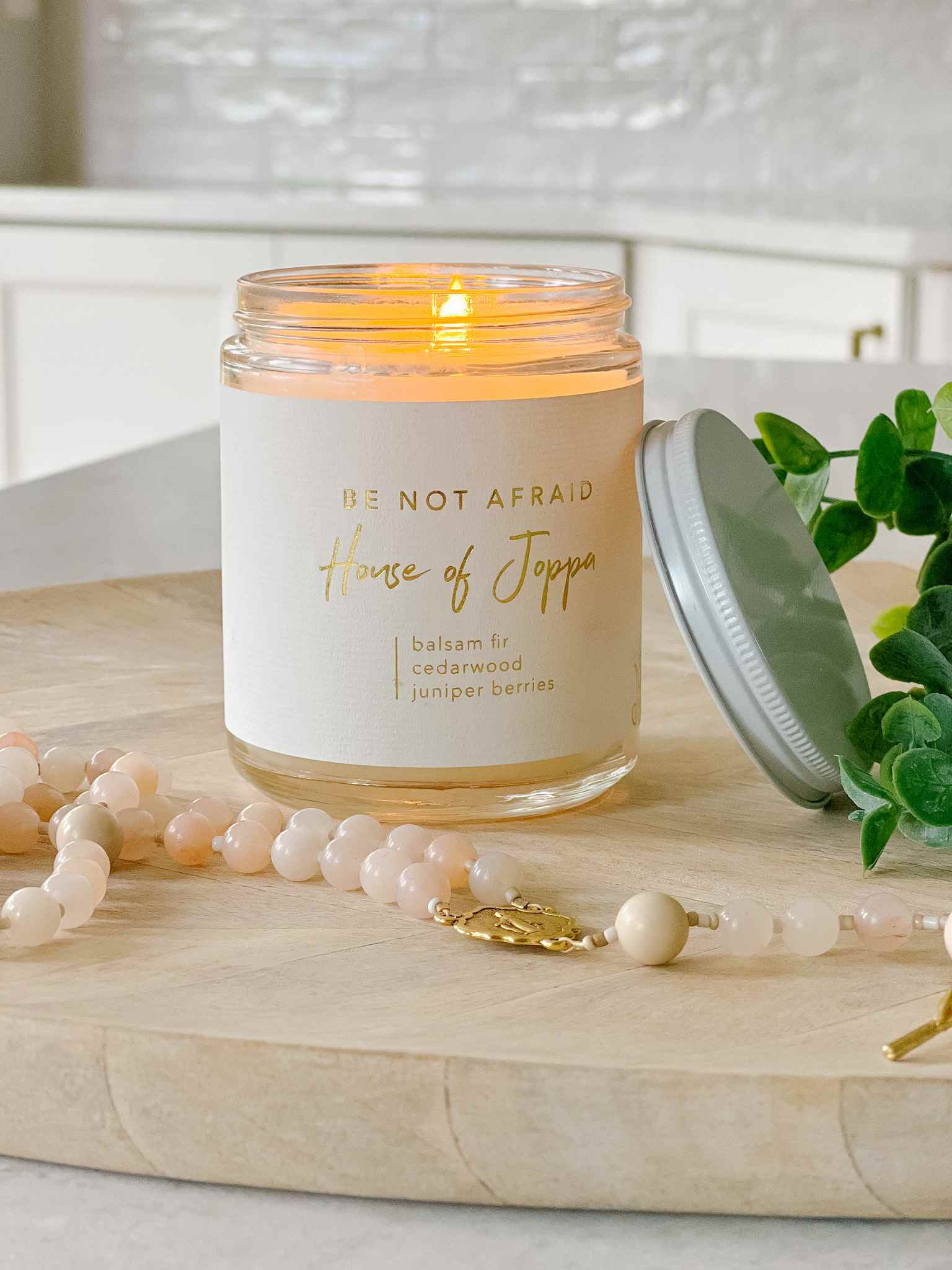 『新品』YOBEK CANISTER CANDLE Be Not Afraid Candle | Catholic Home Decor | House of Joppa