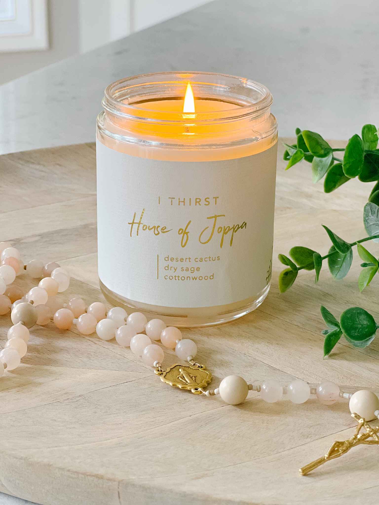 I Thirst Candle Catholic Home Decor House of Joppa