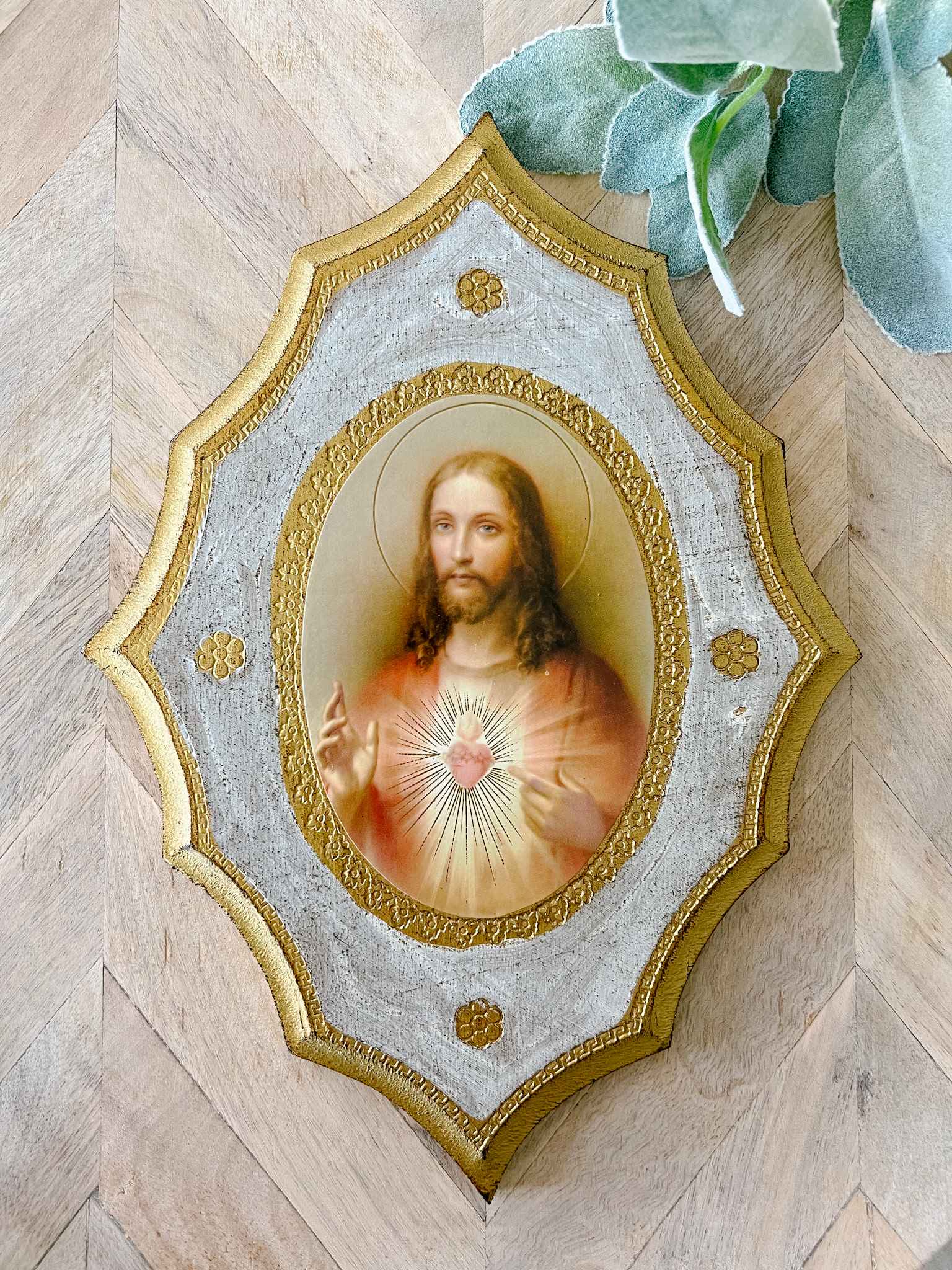 Sacred Heart of Jesus Florentine Plaque House of Joppa