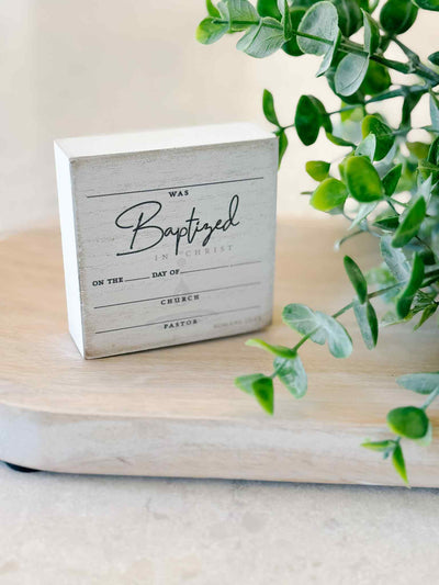 Baptized in Christ - Tabletop Plaque