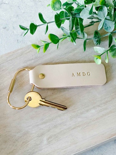 AMDG Leather Key Chain