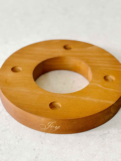 Advent Wreath with 100% Pure Beeswax Hand-Dipped Taper Candles