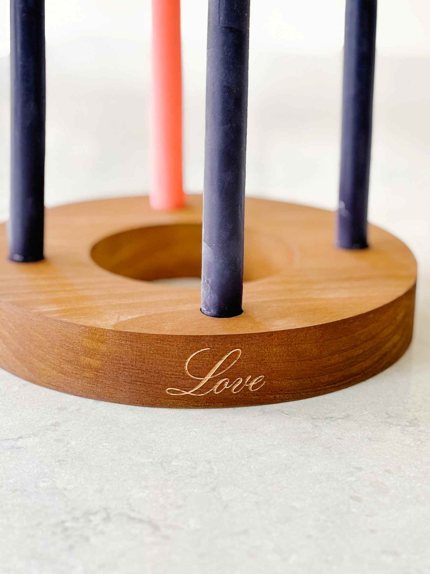 Advent Wreath with 100% Pure Beeswax Hand-Dipped Taper Candles