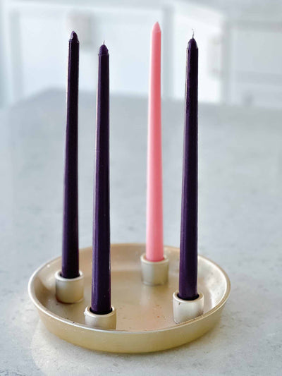 Advent Wreath with Taper Candles