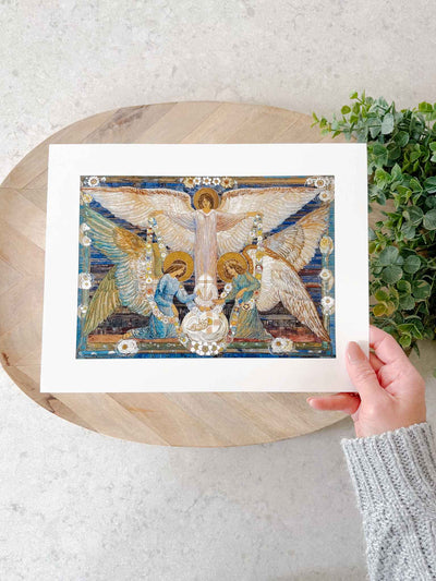 Angels Garlanding the Infant Jesus - Print
