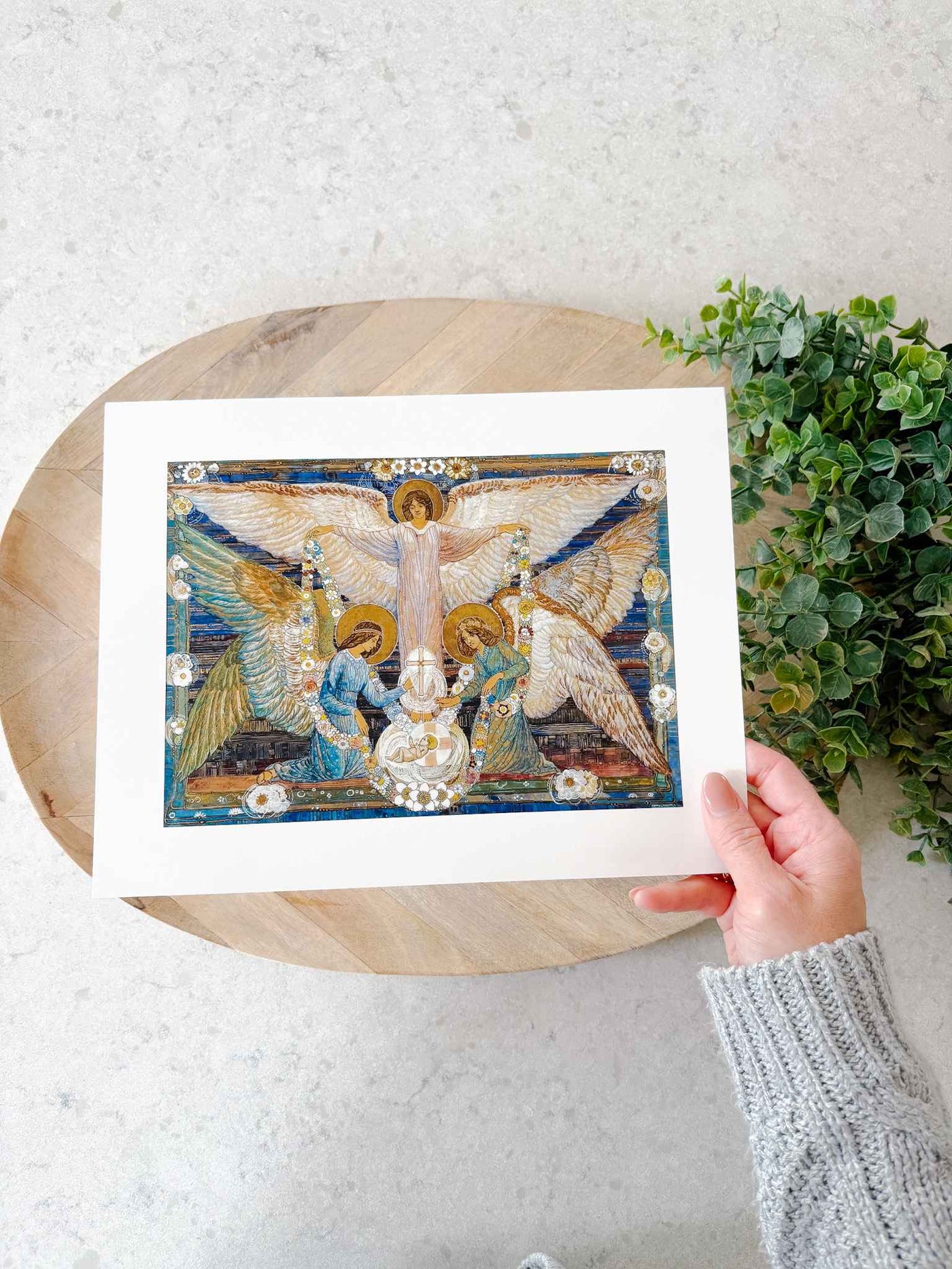 Angels Garlanding the Infant Jesus - Print