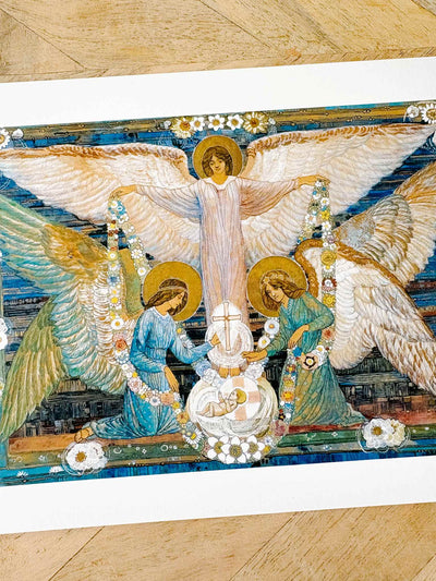 Angels Garlanding the Infant Jesus - Print