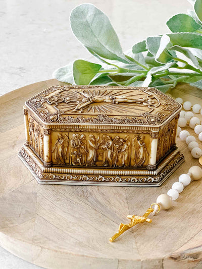 Antiqued Crucifixion Box