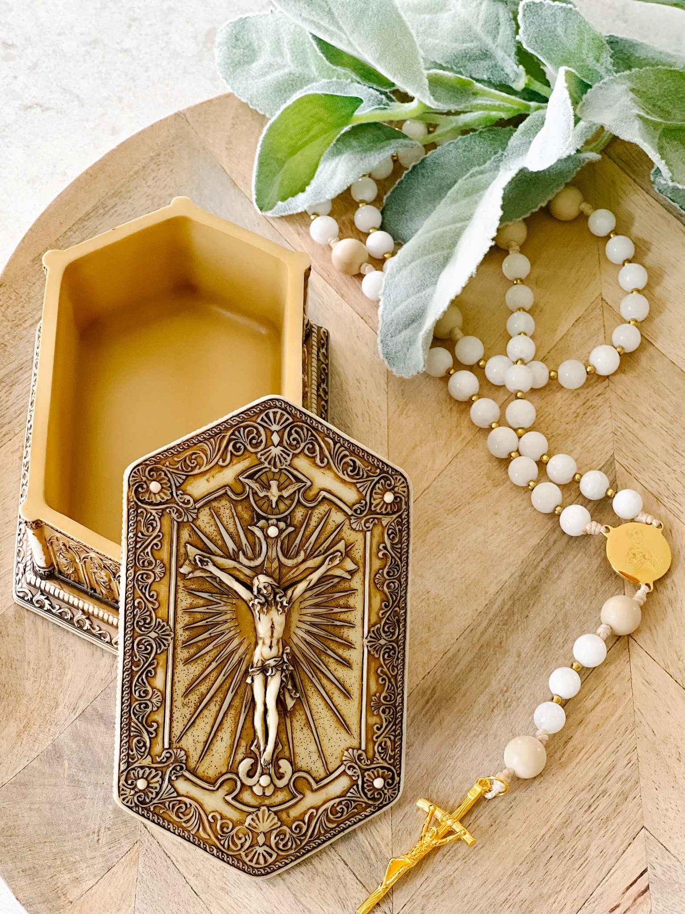 Antiqued Crucifixion Box