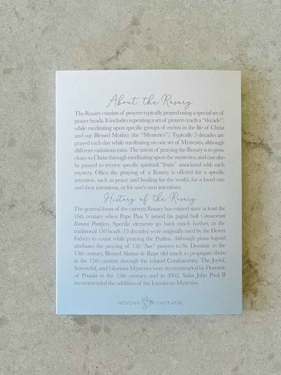 Baptism Sacrament - Rosary Card