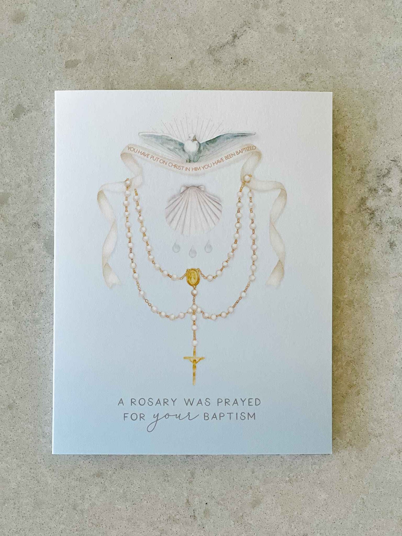 Baptism Sacrament - Rosary Card