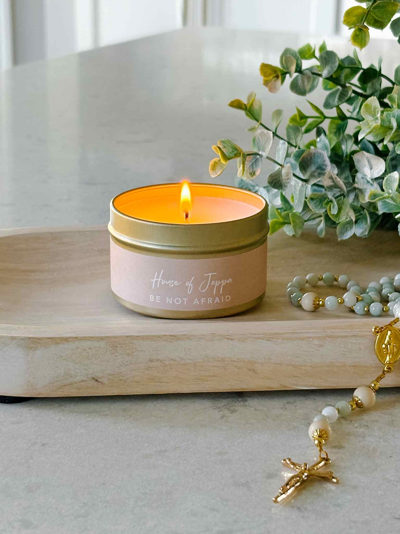 Be Not Afraid Candle Tin + Balsam Fir + Cedarwood + Juniper Berries