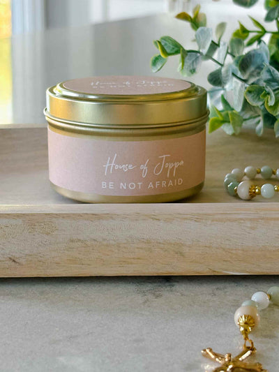 Be Not Afraid Candle Tin + Balsam Fir + Cedarwood + Juniper Berries