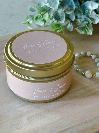 Be Not Afraid Candle Tin + Balsam Fir + Cedarwood + Juniper Berries