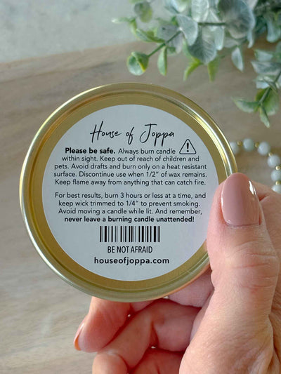 Be Not Afraid Candle Tin + Balsam Fir + Cedarwood + Juniper Berries