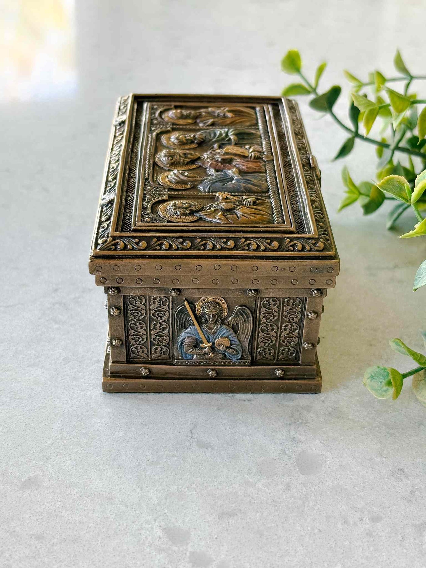 Catholic Saints Trinket Box - Bronze