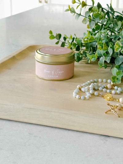 Chrism-Scented Tin Candle + Basalm + Olive Oil + Frankensense