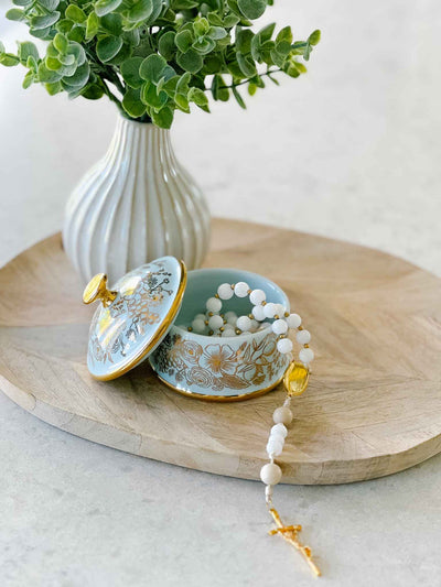 Colette Round Porcelain Box