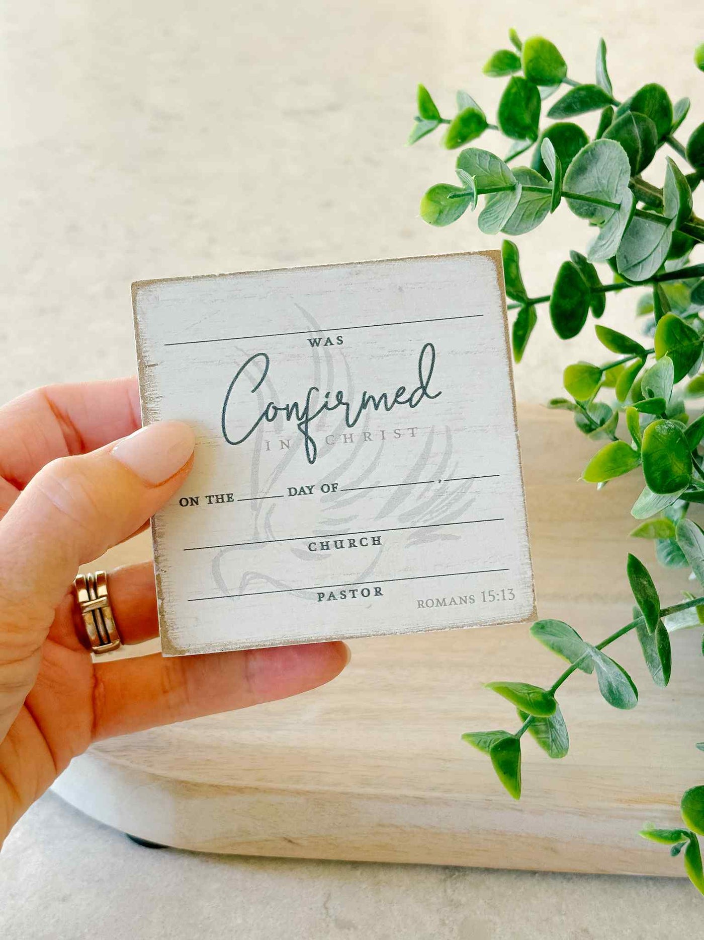 Confirmed in Christ - Tabletop Plaque