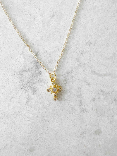 Dainty Gold Cross - Necklace