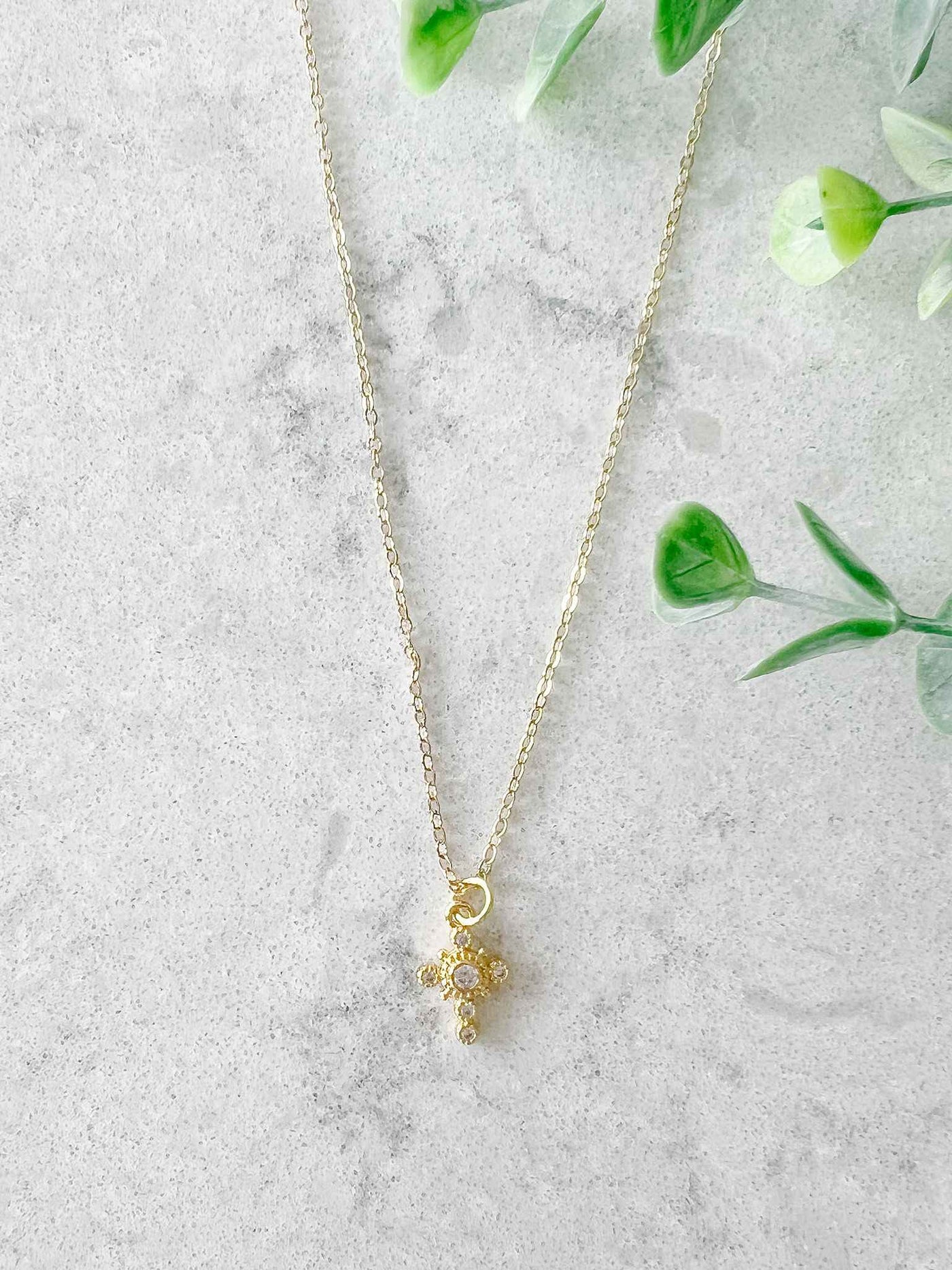 Dainty Gold Cross - Necklace