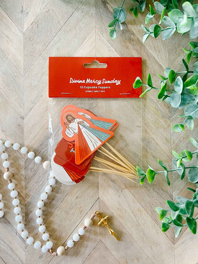 Divine Mercy Cupcake Toppers