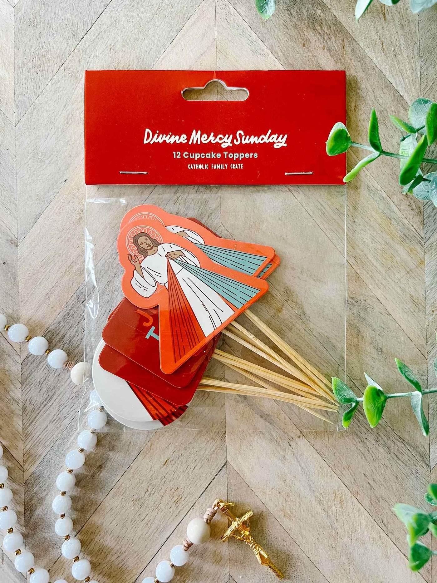 Divine Mercy Cupcake Toppers