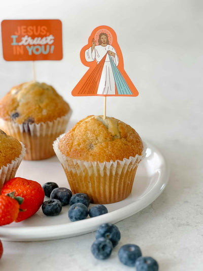 Divine Mercy Cupcake Toppers