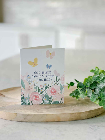 God Bless You on Your Birthday - Greeting Card