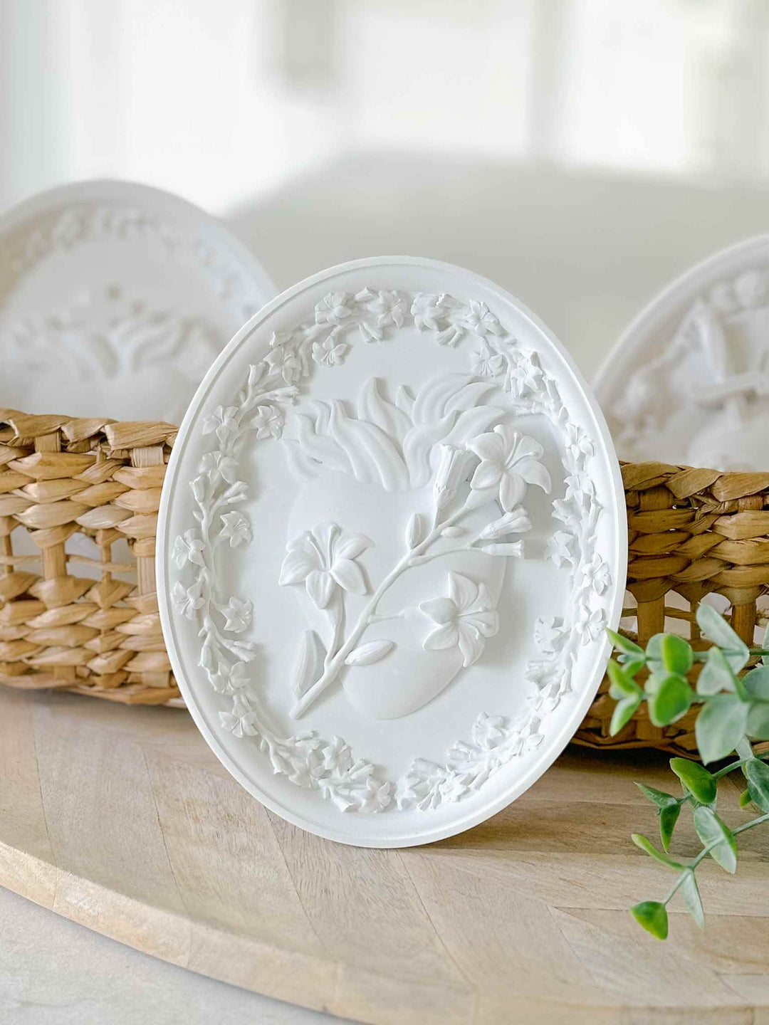 Hearts of the Holy Family Cameo - White