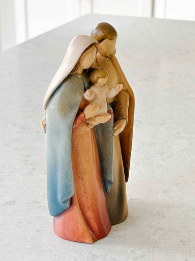 Holy Family - Painted Wooden Statue