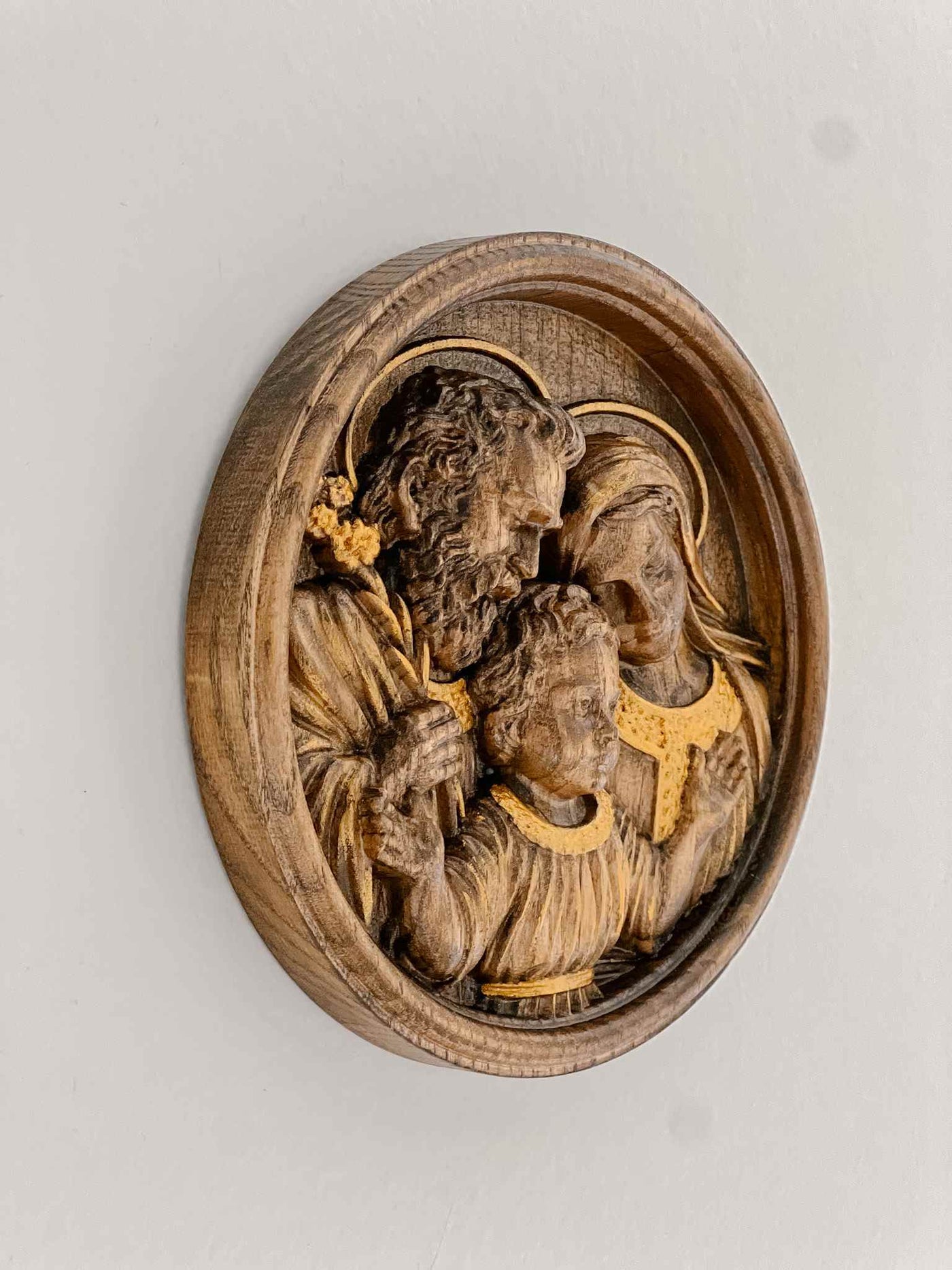 Holy Family Plaque - Gold