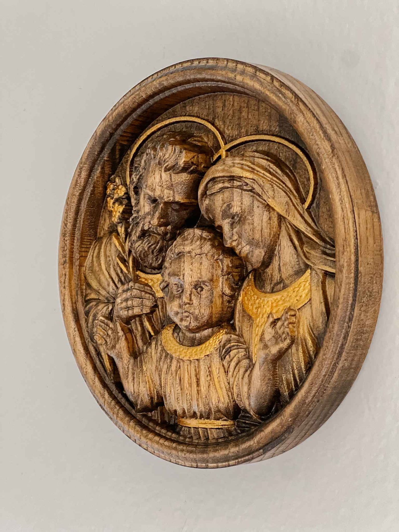 Holy Family Plaque - Gold