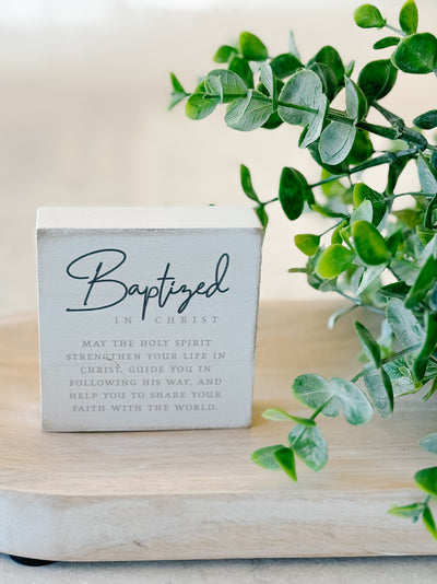 Baptized in Christ - Tabletop Plaque