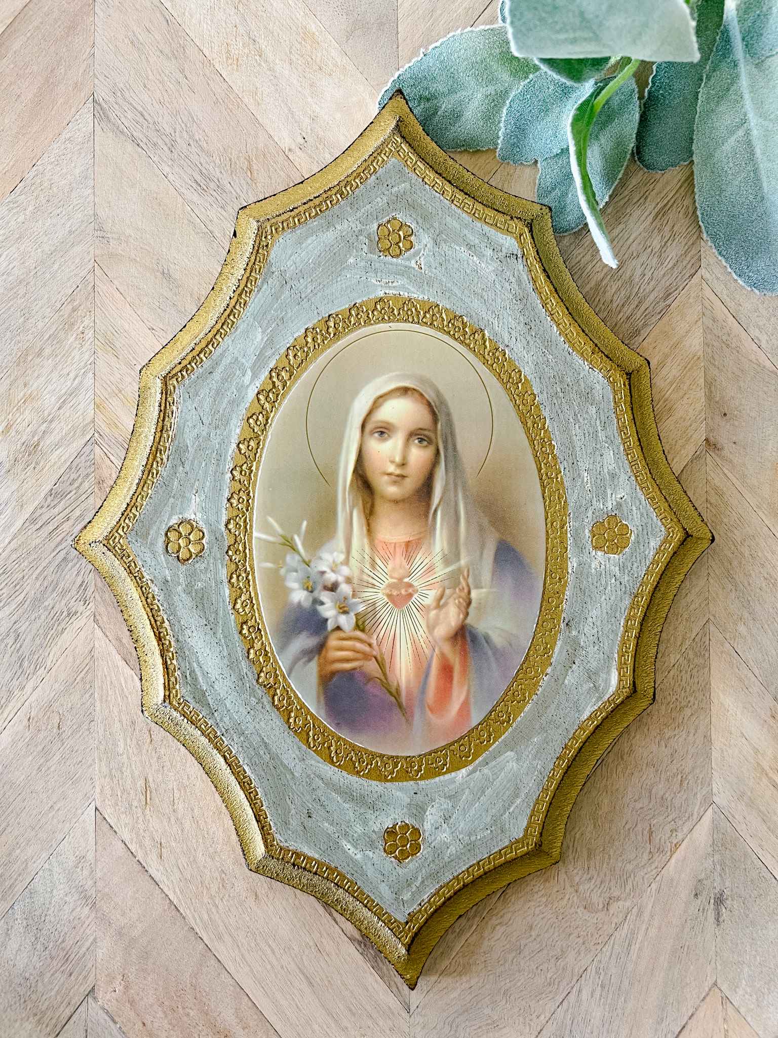 Immaculate Heart of Mary Florentine Plaque