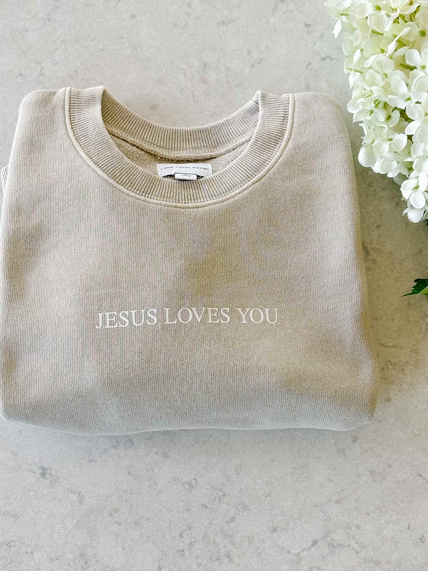 Jesus Loves You - Kids Crewneck - Neutral
