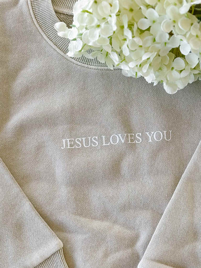 Jesus Loves You - Kids Crewneck - Neutral