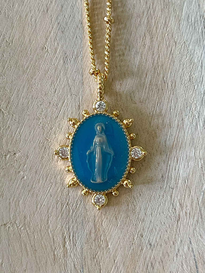 Lady Lourdes Necklace - French Blue