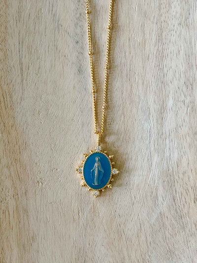 Lady Lourdes Necklace - French Blue