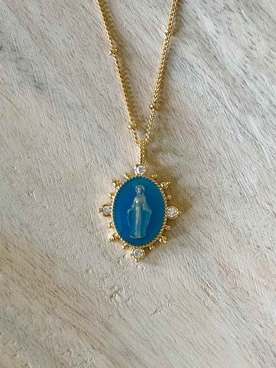 Lady Lourdes Necklace - French Blue