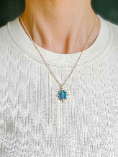 Lady Lourdes Necklace - French Blue