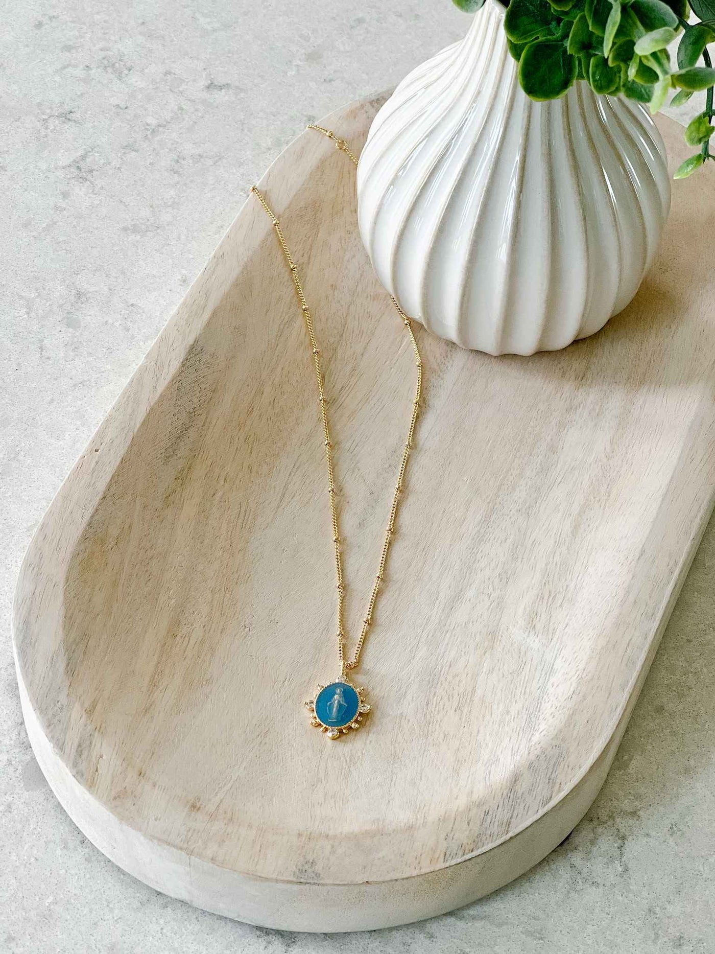 Lady Lourdes Necklace - French Blue