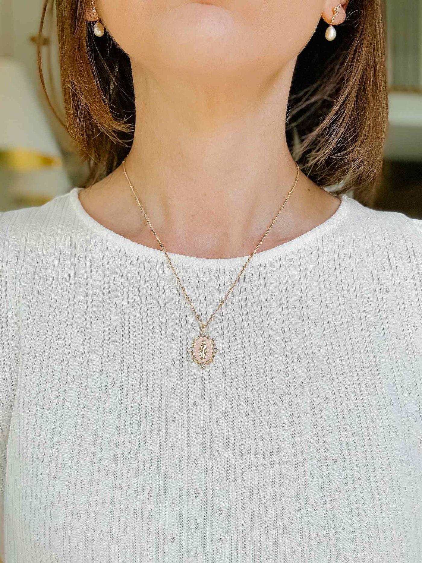 Lady Lourdes Necklace - Heavenly Pink