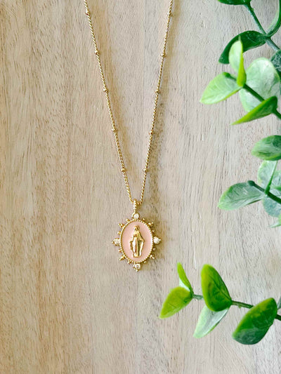 Lady Lourdes Necklace - Heavenly Pink