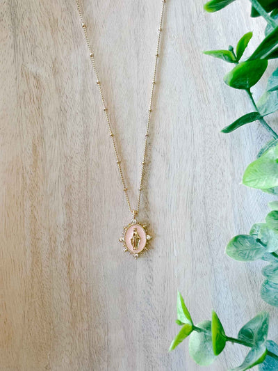 Lady Lourdes Necklace - Heavenly Pink