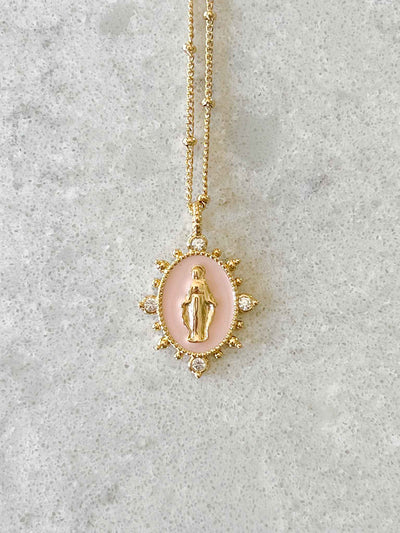 Lady Lourdes Necklace - Heavenly Pink
