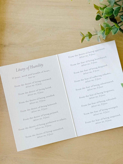 Litany of Humility - Prayer Card