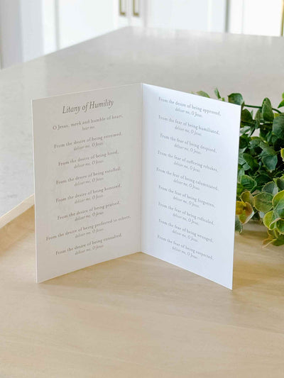 Litany of Humility - Prayer Card