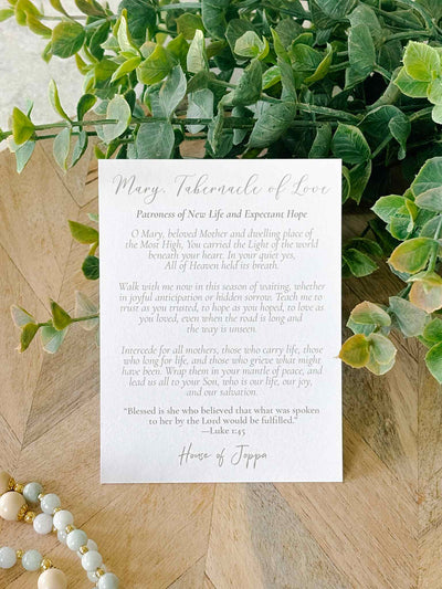 Mary, Tabernacle of Love Prayer Card