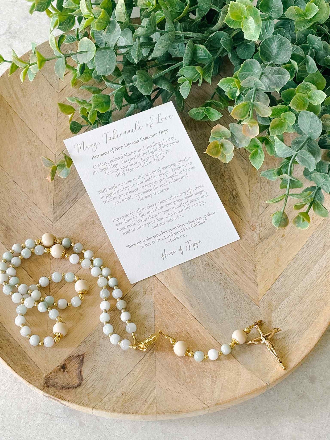 Mary, Tabernacle of Love Prayer Card